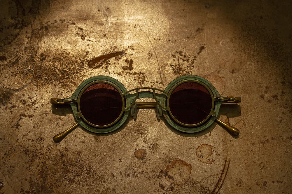 RIGARDS × Ziggy Chen RG1911CU, patinated copper frame with verdigris finish, top view